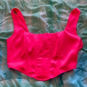 Neon Pink Corset Top